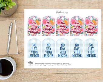 SPANISCHE JW Printable Keine Heu Vida Mejor Pionier Geschenkanhänger | JW regelmäßige Pionier Wertschätzung Tags | A4 & US Letter Pdf