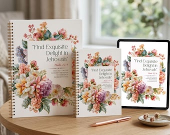 JW Circuit Assembly Digital Notebook Find Exquisite Delight in Jehovah 2026-2028 Lined & Unlined Hyperlinked PDF US Letter Half Page