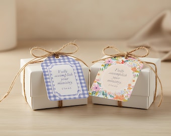 Druckbare Pionier Geschenkanhänger zum Ausdrucken „Erfülle deinen Dienst voll und ganz“ JW Regular Pionier Geschenkanhänger A4 & US Letter PDF PDF Zeugen Geschenke