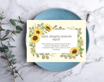 Tarjeta Digital JW – ¡Qué Alegría Tenerte Aquí! – Bienvenida a la Congregación – Descarga Instantánea