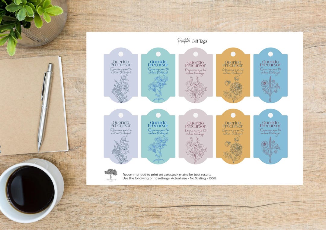 SPANISH Printable Dear Pioneer Gift Tags | Jw Regular Pioneer ...