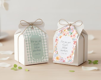 Druckbare Pionier Geschenkanhänger zum Ausdrucken „For We Are God's MIrtarbeiter“ JW Regular Pionier Geschenkanhänger A4 & US Letter PDF Zeugen Zeugen Geschenke