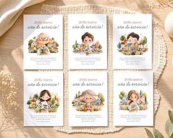 Tarjeta Feliz Nuevo Año de Servicio | Regalo Tarjeta para Precursores | Testigos de Jehová | Imprimible PDF