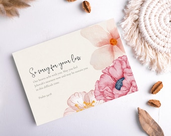 JW Condolences Sympathy Card. So Sorry For Your Loss. JW Greeting Card Digital Instant Download Printable