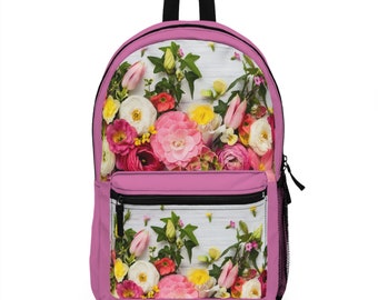 Pink flowers Backpack