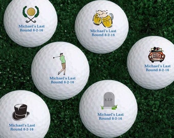 Set di 6 palline da golf personalizzate, regali personalizzati per gli amanti del golf