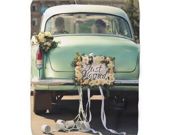 Just Married! Sherpa Fleece Blanket