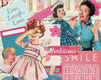 Vintage Ephemera Kit #5: Printable Collage Sheets for Junk Journals (PDF & JPEG)