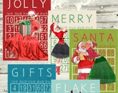 Christmas Bingo Cards: Printable JPEG Ephemera (Digital Download)