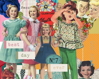 Vintage Ephemera Collage Sheets: Junk Journal Kit (Digital Download)