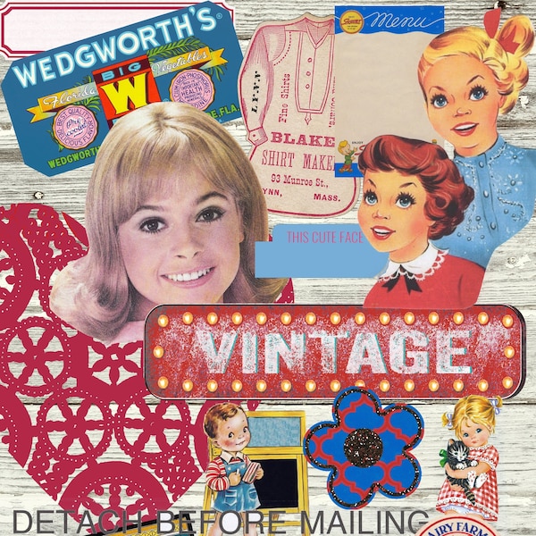 Vintage Ephemera Kit #4: Printable Collage Sheets (PDF & JPEG)