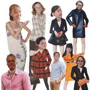 Whimsical Family Paper Dolls: JPEG & PNG Printables (Instant Download)