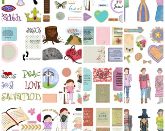 Printable Faith Journal Class: Collage Sheets & Tutorial (PDF Download) Women's Church Group Activity
