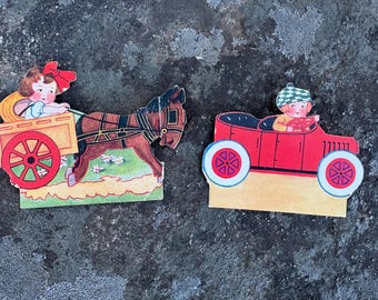 Two Vintage Whitney Made Cards Scrapbook Card Making Ephemera