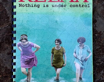 Handmade Mixed Media Junk Journal Combed Bound Laminated Cover