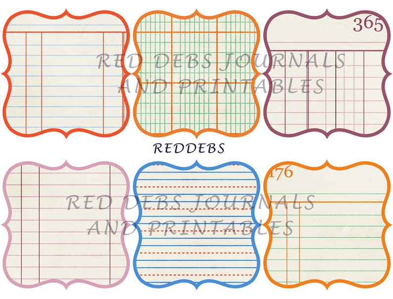 Scrapbook Ledger Paper: Junk Journal Tags and Labels (digital Download ...