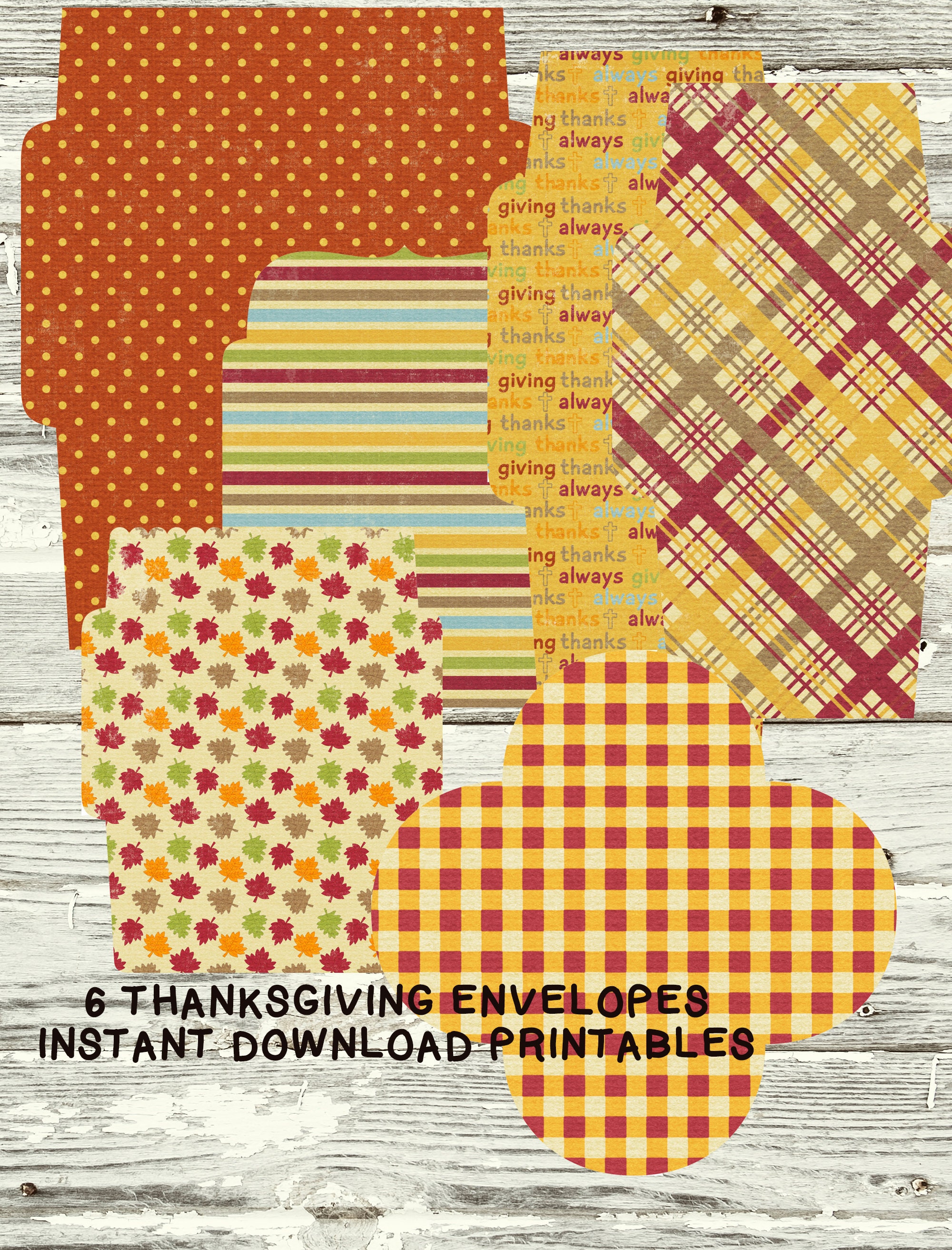 Printable Thanksgiving Envelopes Thanksgiving Printables - Etsy