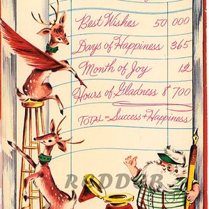 vintage Carte de Noël rétro imprimable, Grand livre de vacances, PDF, PNG et JPEG imprimables, Téléchargement instantané, Clip Art de Noël, Salutations de vacances
