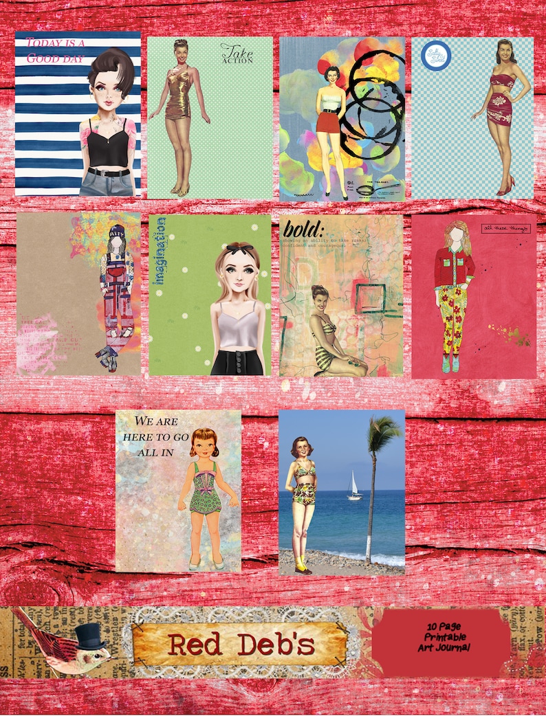 Printable Journal, Printable Art Journal, Instant Download Art Journal