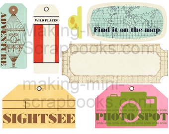 Travel Ephemera: Digital Collage Sheets for Junk Journals (Instant Download)