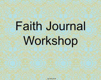 Printable Journal, Faithbooking Journal Workshop and 40 collage sheets, Instant Download, PDF Printables