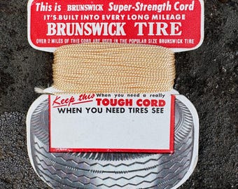 Vintage advertising piece Brunswick Tire Super Strength Cord