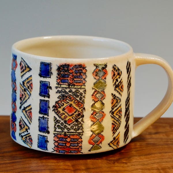 Moroccan Rug Mug (Zig Zag)