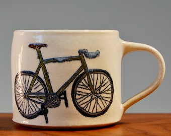 Green Bicycle Mug (No. 2)