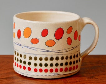 Patterned Dots Mug (Orange)