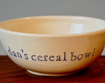 Personalized Cereal Bowl