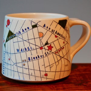 Taza con el mapa de Greenwich Village (n.° 2)