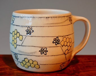 Bees and Honeycomb Mug