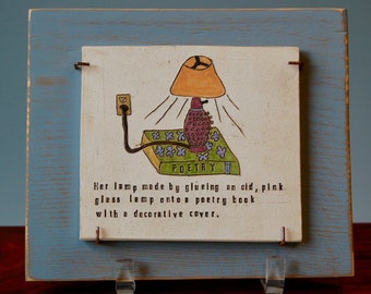 Poetry Lamp Story Tile (Orange)