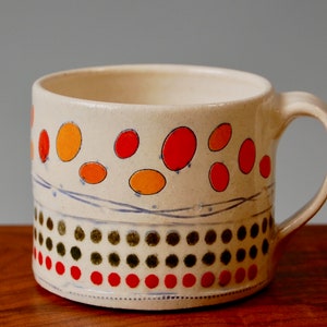 Patterned Dots Mug Orange image 6