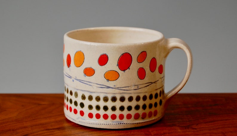 Patterned Dots Mug Orange image 6