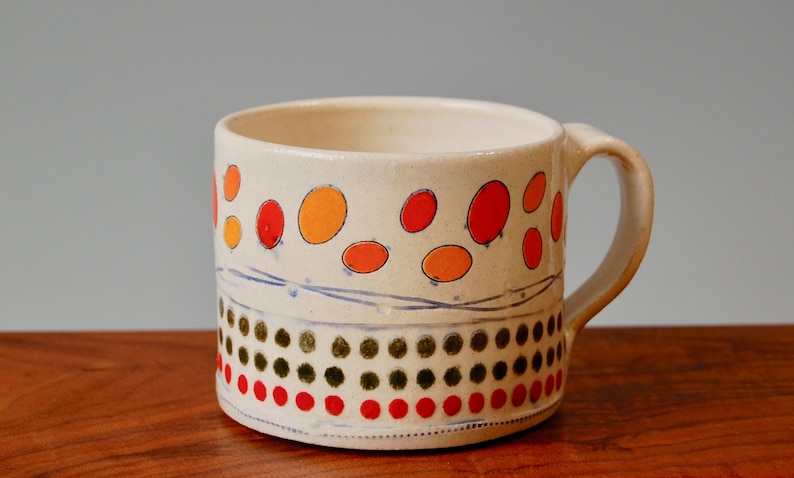 Patterned Dots Mug Orange image 2