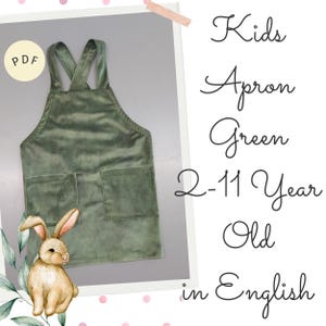 Kids Apron Sewing Pattern, DIY Apron PDF, 2-11 Years Apron Pattern, Digital Download Apron, Easy Apron Tutorial, Toddler Apron Sewing