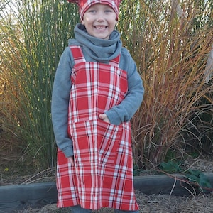 Easy Kids Apron Sewing Pattern PDF | DIY Apron Pattern for Ages 2-11 | Japanese Style Digital Download