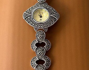 Reloj de mujer de diseño especial de plata de ley 925 K, 46 gramos