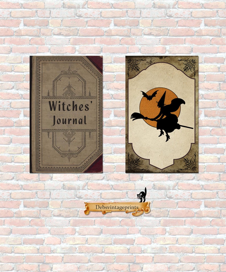 Witches Halloween Book of Shadows Journal Pages Spell Book Occult Wicca