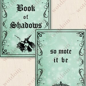 Book of Shadows Printable Journal Pages Witch Magic Digital Paper Download Stationery Healing Love Earth Wicca Grimoire Occult image 2