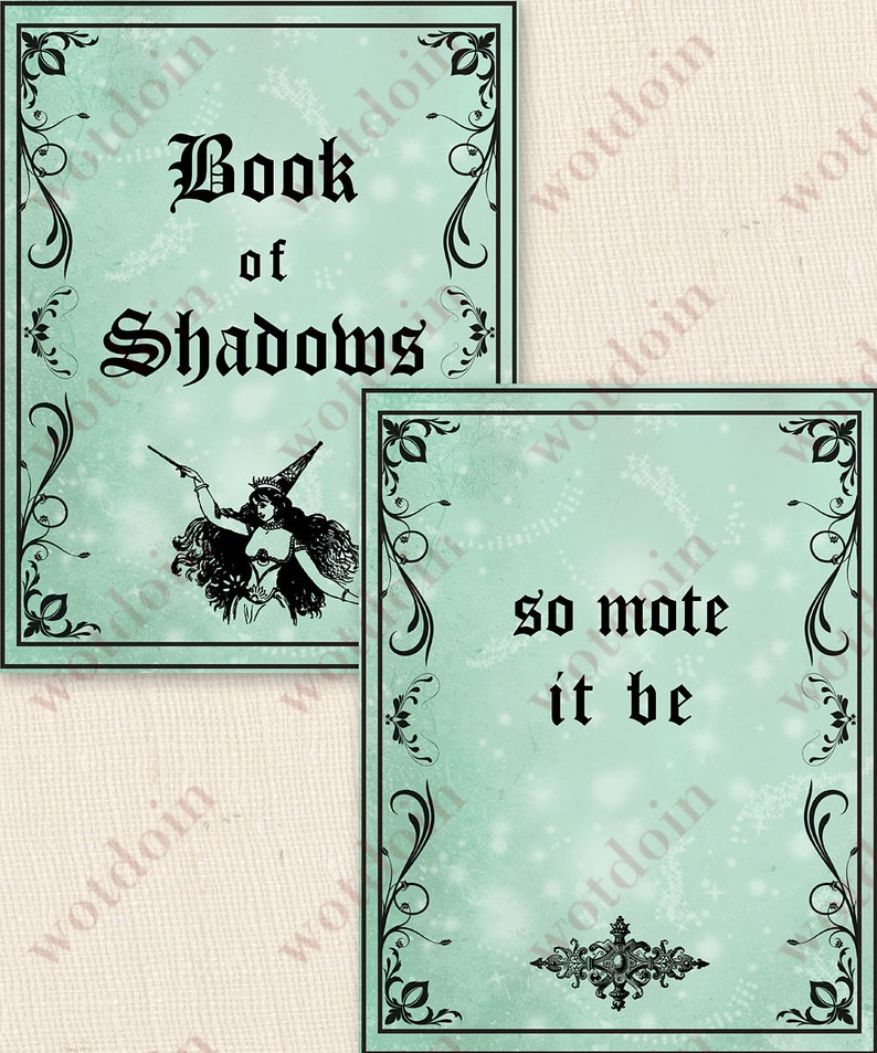 Book of Shadows Printable Journal Pages Witch Magic Digital Paper Download Stationery Healing Love Earth Wicca Grimoire Occult image 2