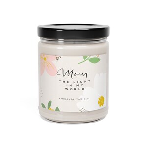 Mother's Day Scented Soy Candle Gift, 9oz - Cinnamon Vanilla