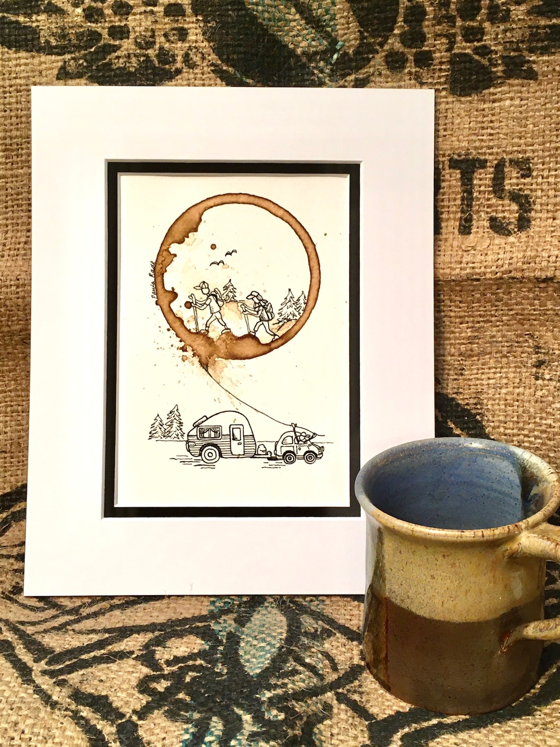 COFFEE Ring Art Painting an Adventure We Will Etsy