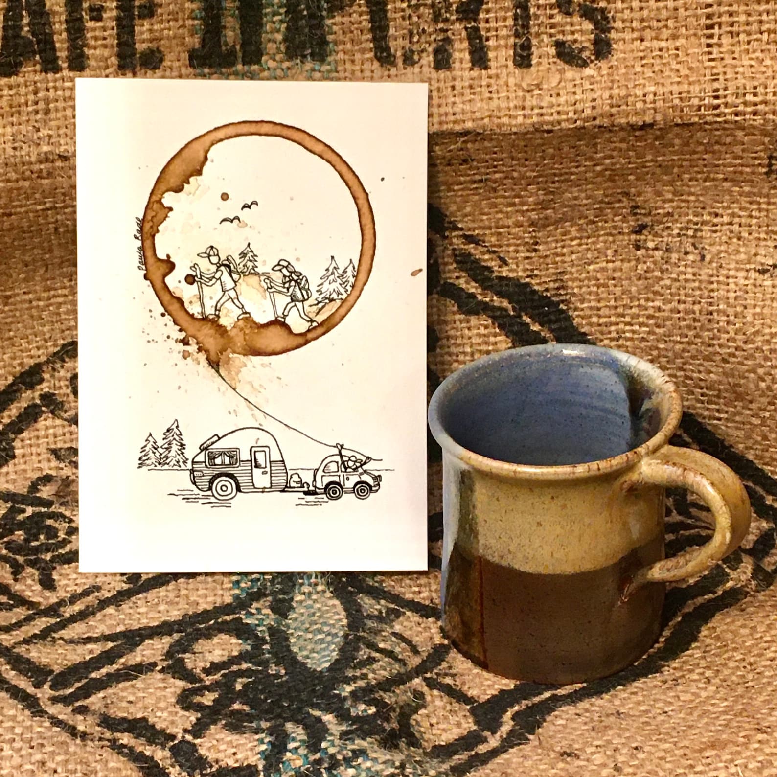 COFFEE Ring Art Painting an Adventure We Will Etsy