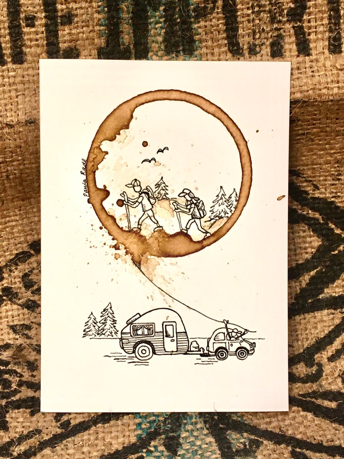 COFFEE Ring Art Painting an Adventure We Will Etsy
