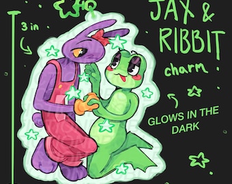 PREORDER | TADC Jax & Ribbit RibbitRabbit Glow in the Dark Glitter Keychain