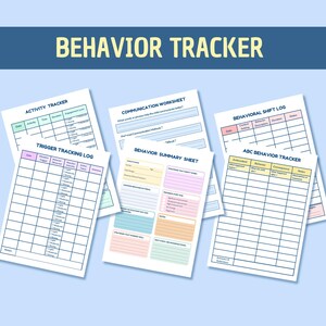 Autism Care Progress Planner: Visual Cards, Behavior Tracker (Printable & Digital) image 7