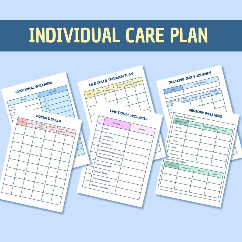 Autism Care Progress Planner: Visual Cards, Behavior Tracker (Printable & Digital) image 10