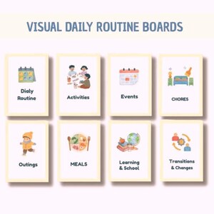 Visual Daily Routine Cards for Autistic & ADHD Children image 3